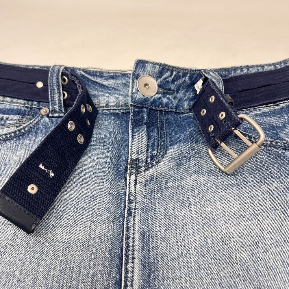 So Wear It Declare It Denim Stretch Mini Skirt With Belt Size 7 NWT - Picture 11 of 16